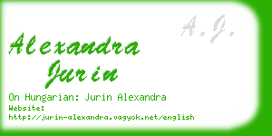 alexandra jurin business card